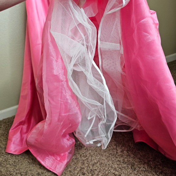 Sherri Hill 2 Pink Halter Neck Crop Top 2Piece Formal Skirt Set Beaded Pockets - Picture 13 of 16